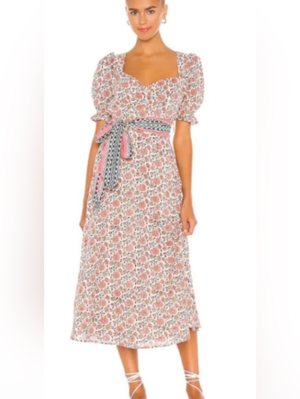 Cleobella Fresia Puff Sleeve Midi Dress Sz. S